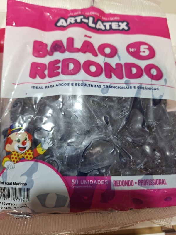 BAL�O 5 REDONDO C/50  PRETO